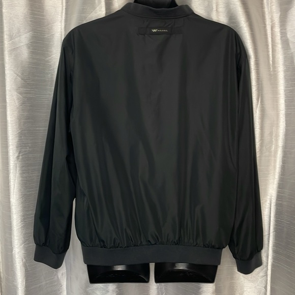 Wedge Men’s Large Reversible V Neck Black Tan Windbreaker - Picture 2 of 7